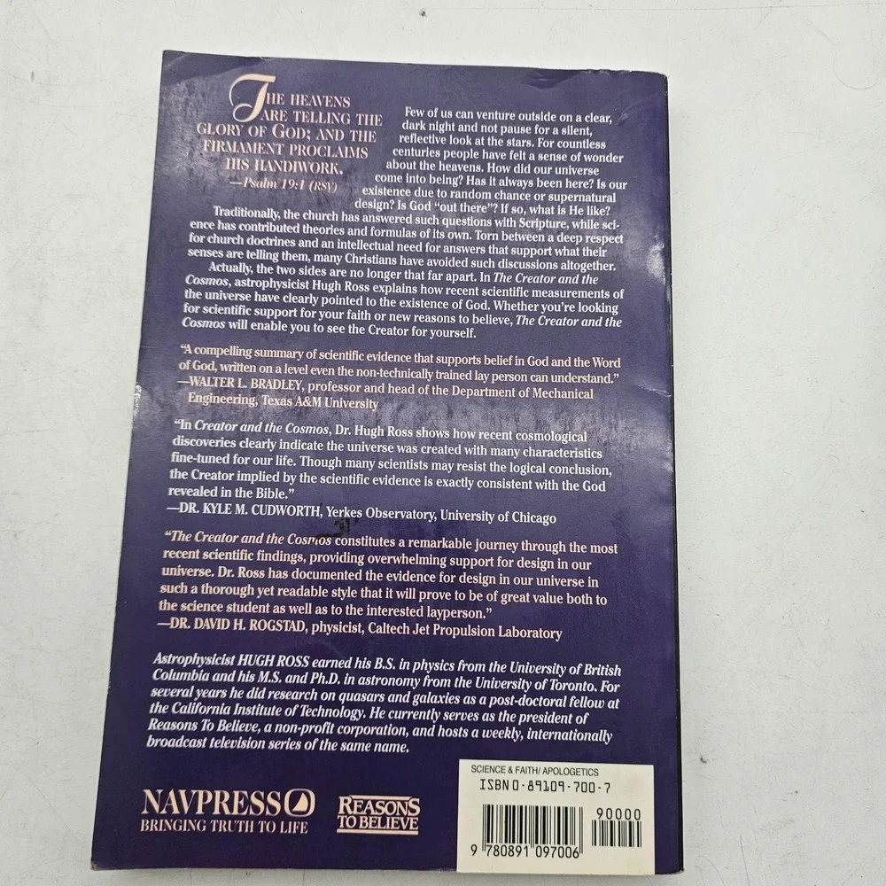 The Creator And The Cosmos Hugh Ross Trade Paperback Science Faith Apologetics